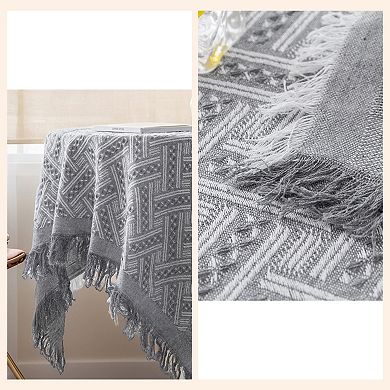 Tablecloths with Tassel, Table Cover for Indoor and Outdoor 51.18"x47.24"
