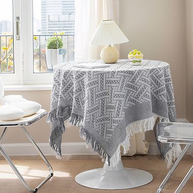 Tablecloths with Tassel, Table Cover for Indoor and Outdoor 51.18"x47.24"
