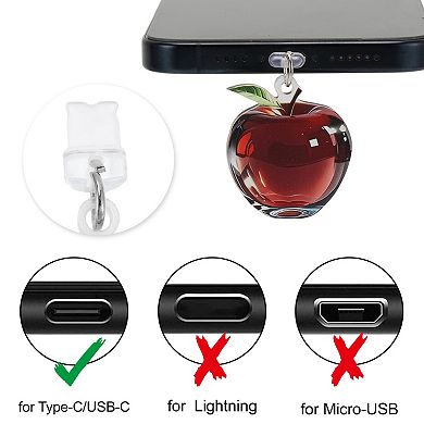 Fruit Dust Plug Charm for Type-C 2 Pcs