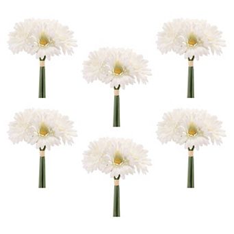 Set of 6 Gerbera Daisy Bundles for Vases, Wreaths, Garlands, and Tabletop Centerpieces