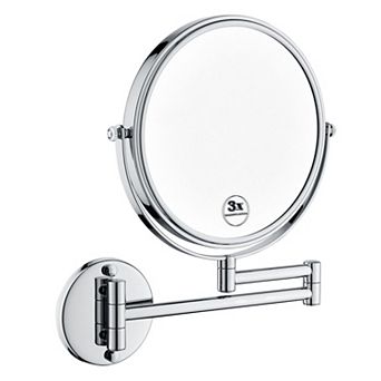 Wall Mount Bathroom Mirror with 3X Magnification LED Touch Light Vanity Mirror