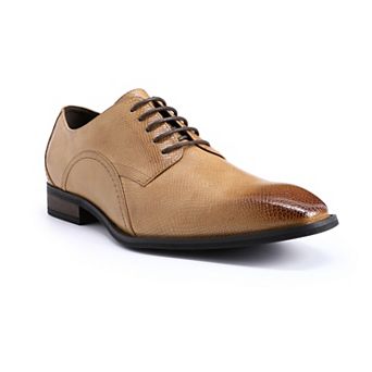 Men's Oxford Dress Shoes - Pointed Toe Lizard Embossed Classic Business Formal Shoes