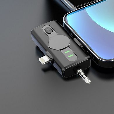 Wireless Lavalier Microphone,Plug-Play Noise Canceling Mic for Live Stream Vlog,for iPhone/Android