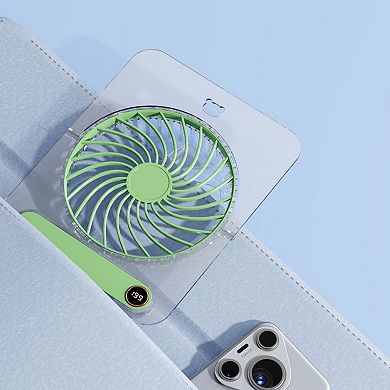Portable Foldable USB Desk Fan, 4-Speed, Wall-Mountable for Home Office