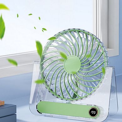 Portable Foldable USB Desk Fan, 4-Speed, Wall-Mountable for Home Office