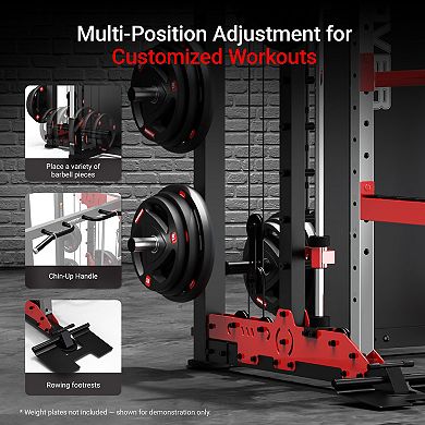 HARISON All-in-One Power Rack with Chin-Up & Rowing Fitness System (HRK-G30816)