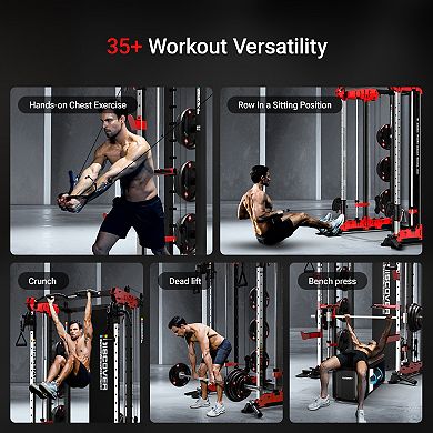 HARISON All-in-One Power Rack with Chin-Up & Rowing Fitness System (HRK-G30816)