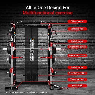 HARISON All-in-One Power Rack with Chin-Up & Rowing Fitness System (HRK-G30816)