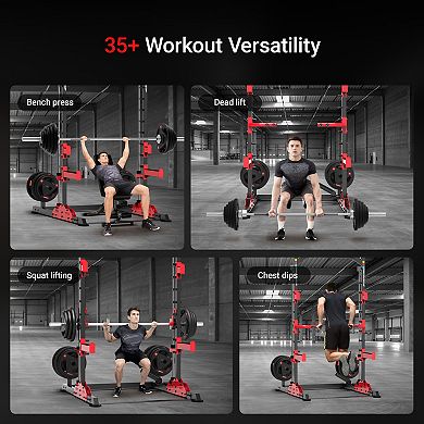 HARISON Multifunction Squat Rack Power Cage for Home Gym with Pull-Up Bar(HRK-G30814)