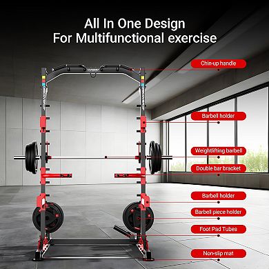 HARISON Multifunction Squat Rack Power Cage for Home Gym with Pull-Up Bar(HRK-G30814)