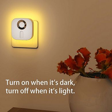 Light Sensor Auto On Off Night Light, Soft Non-Dazzling Plug-in Lamp for Bedroom Hallway Kitchen