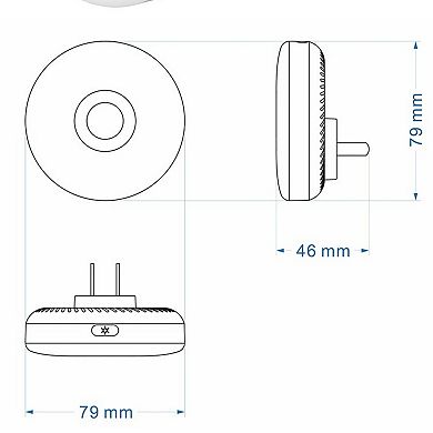 Plug-in Motion Sensor LED Night Light, 3 Color Temperatures Soft Lamp for Bedroom Hallway