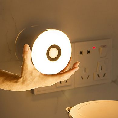 Plug-in Motion Sensor LED Night Light, 3 Color Temperatures Soft Lamp for Bedroom Hallway