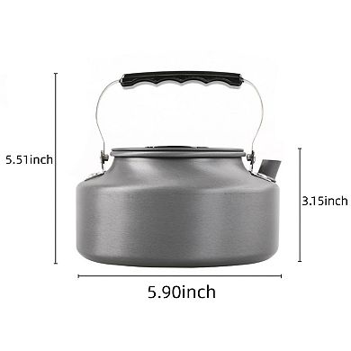 1.1L Portable Camping Kettle, Smooth Pour Spout, for Outdoor Hiking Picnic Coffee & Tea Boiling Use