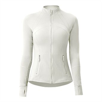 Spring Jacket - Slim Fit Athletic Zip-Up, Yoga Workout Top, Soft Stretch for Women