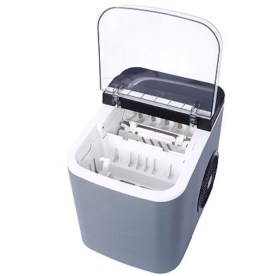Ice Maker Countertop, Portable Ice Machine, Self-Cleaning Ice Makers with Basket and Scoop