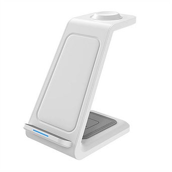 3-in-1 Wireless Charging Stand - Fast Charger for Samsung Galaxy/Watch/Buds, Desktop Station