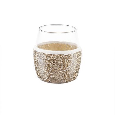 4 Piece Bath Accessory Sets With Gold Soap Dispenser, Toothbrush Holder, Tumbler And Ring Tray