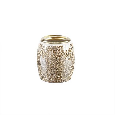 4 Piece Bath Accessory Sets With Gold Soap Dispenser, Toothbrush Holder, Tumbler And Ring Tray