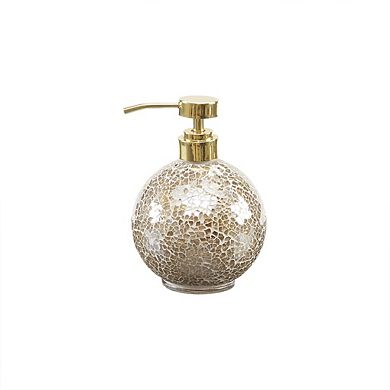4 Piece Bath Accessory Sets With Gold Soap Dispenser, Toothbrush Holder, Tumbler And Ring Tray