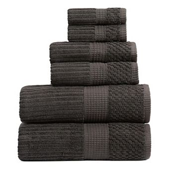 Springtree Home 100% Cotton Ribbed Bath Towel Set Krista Collection