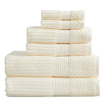 Springtree Home 100% Cotton Ribbed Bath Towel Set Krista Collection