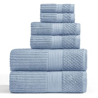 Springtree Home 100% Cotton Ribbed Bath Towel Set Krista Collection