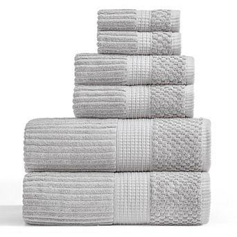 Springtree Home 100% Cotton Ribbed Bath Towel Set Krista Collection