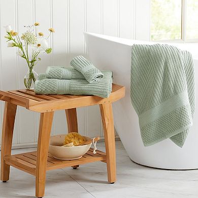 Springtree Home 100% Cotton Ribbed Bath Towel Set Krista Collection