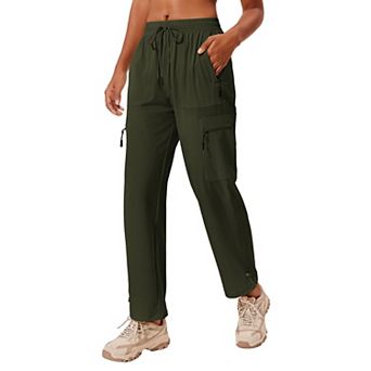 Pinspark Women's Sun Protection Hiking Cargo Joggers Waterproof Quick Dry Outdoor Pants with Pockets