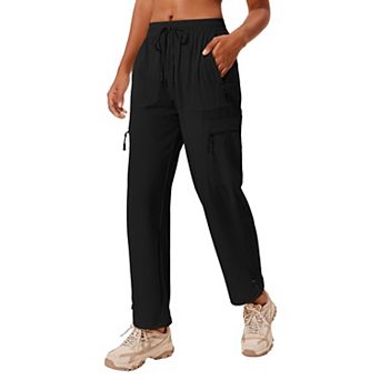 Pinspark Women's Sun Protection Hiking Cargo Joggers Waterproof Quick Dry Outdoor Pants with Pockets