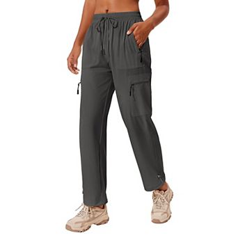 Pinspark Women's Sun Protection Hiking Cargo Joggers Waterproof Quick Dry Outdoor Pants with Pockets