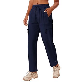 Pinspark Women's Sun Protection Hiking Cargo Joggers Waterproof Quick Dry Outdoor Pants with Pockets