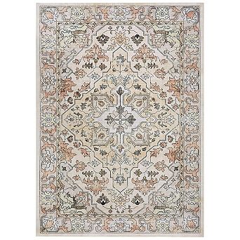 Entryway Runner Rug Washable Vintage Low Pile Lightweight Stain Resistant Carpet