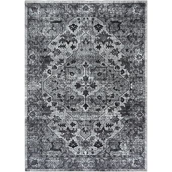 Entryway Runner Rug Washable Vintage Low Pile Lightweight Stain Resistant Carpet