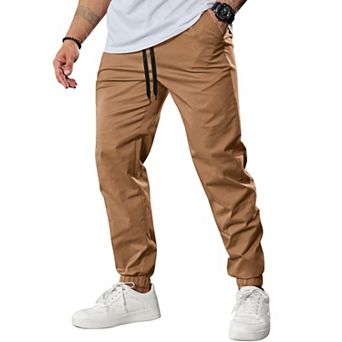 COOFANDY Mens Hiking Outdoor Track Sweatpants Cotton Casual Cargo Joggers Pants with Pockets