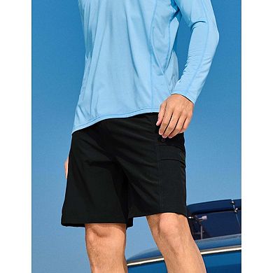 Seoria Mens Quick Dry Drawstring Shorts with Zipper Pockets for Outdoor Activities