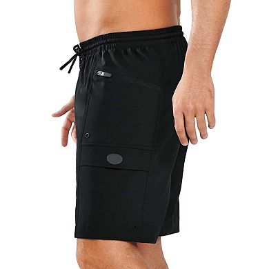 Seoria Mens Quick Dry Drawstring Shorts with Zipper Pockets for Outdoor Activities