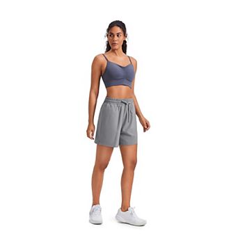 Pinspark Women's Lightweight High Rise Running Shorts Quick Dry Gym Shorts with Drawstring & Pockets