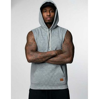 Seoria Men Sleeveless Hoodie Pullover With Kangaroo Pocket Drawstring Casual Tops