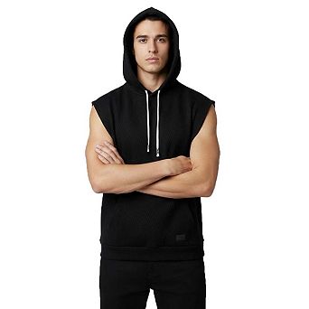 Seoria Men Sleeveless Hoodie Pullover With Kangaroo Pocket Drawstring Casual Tops