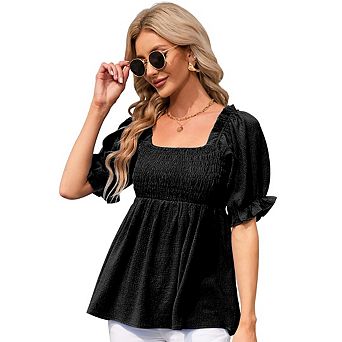 Women's Puff Short Sleeve Maternity Dress Sweetheart Neckline Backless Tie Up Dress
