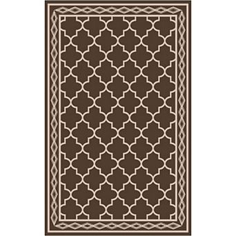Reversible Outdoor Rug, Waterproof Plastic Straw Patio Mat, UV Resistant Easy-Clean Outdoor Area Rug