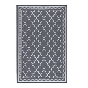 Reversible Outdoor Rug, Waterproof Plastic Straw Patio Mat, UV Resistant Easy-Clean Outdoor Area Rug