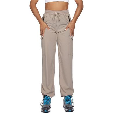 Pinspark Womens Hiking Pants Quick Dry Elastic Waisted Cargo Pant with 4 Pockets