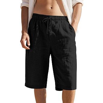 Seoria Mens Casual Drawstring Shorts Loose Fit for Summer Daily Wear