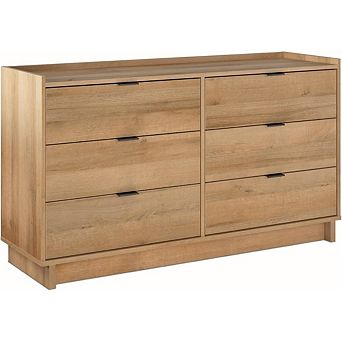 Louvered Armoire Wardrobe Closet, Wood Clothing Storage Cabinets with 2 Doors and 2 Drawers