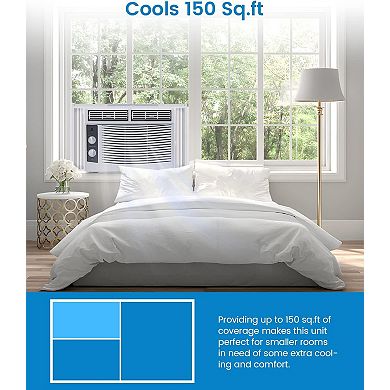 5000 BTU Window Air Conditioner, Cools Up to 150 Sq.ft,7 Temperature Settings & 2-Way Airflow