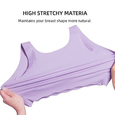 Seamless Nursing Bra with Soft Stretch Fabric and Removable Pads