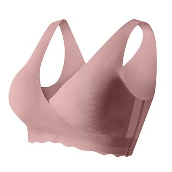 Seamless Nursing Bra with Soft Stretch Fabric and Removable Pads